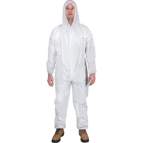 Hooded Coveralls, 4X-Large, White, SMS Nia-Chem Ltd.