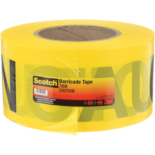 Scotch&reg; Buried Barricade Tape, English, 3" W x 1000' L, 2 mils, Black on Yellow Nia-Chem Ltd.