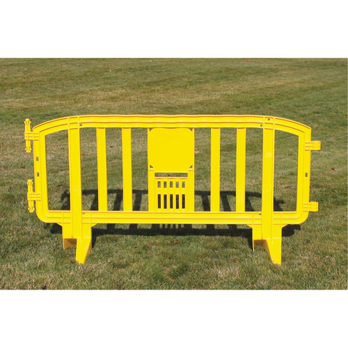 Movit Barricade, Interlocking, 78" L x 39" H, Yellow Nia-Chem Ltd.