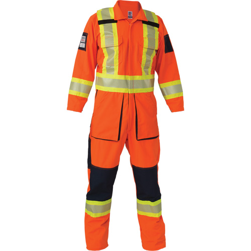 Ripstop Coveralls, Small, High Visibility Orange Nia-Chem Ltd.