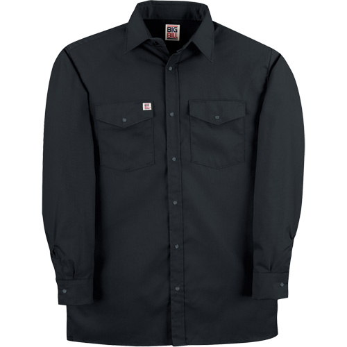 Twill Work Shirt with Snap, Men's, Medium (Tall), Black Nia-Chem Ltd.