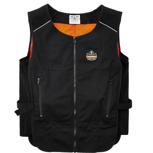 Veste de refroidissement &agrave; changement de phase l&eacute;g&egrave;re avec sachets 6260 Chill-Its, Petit/Moyen, Noir Nia-Chem Ltd.