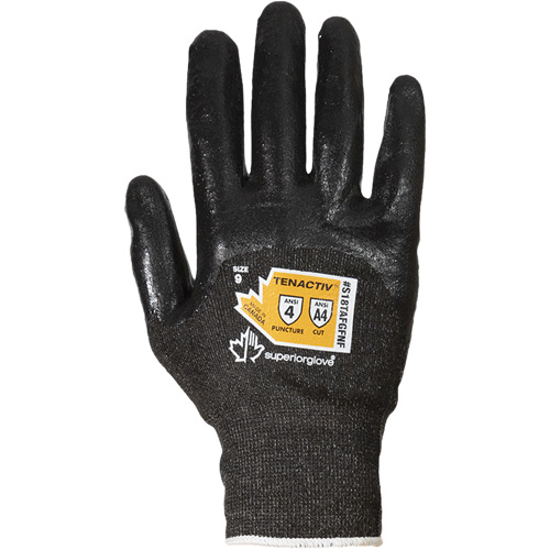 Gants en tricot de fibre filament composite ultrafin, Taille 5, Calibre 18, Rev&ecirc;tement Mousse de nitrile, Enveloppe en TenActiv, ASTM ANSI niveau A4 Nia-Chem Ltd.