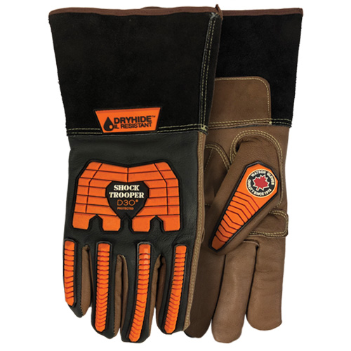Gants 5785G Shock Trooper, T-petit, Paume en Ch&egrave;vre, Poignet Manchette Nia-Chem Ltd.