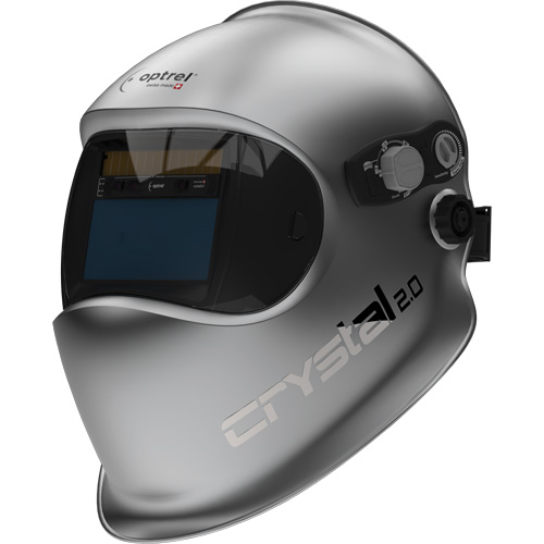 Crystal 2.0 Auto Darkening Welding Helmet, 3.94" L x 1.97" W View Area, 2/4 - 12 Shade Range, Silver Nia-Chem Ltd.