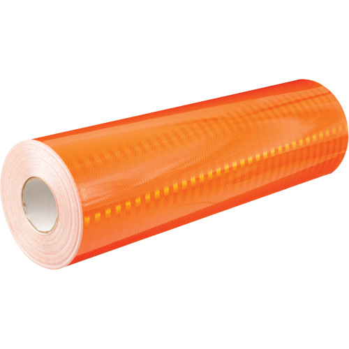 Feuille de rev&ecirc;tement de barricade prismatique de qualit&eacute; &agrave; haute intensit&eacute;, 2" la x 150' lo, 19 mils, Orange Nia-Chem Ltd.