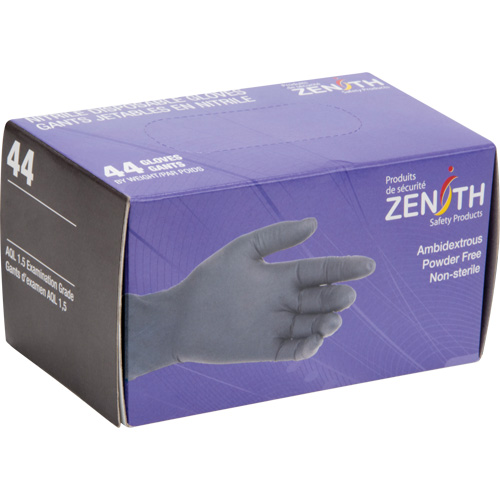 Gants jetables en paquets pour distributeur, 2T-Grand, Nitrile, 5 mils, Sans poudre, Noir Nia-Chem Ltd.