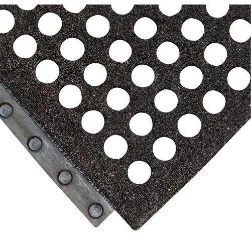 Tapis antifatigue 24/Seven Locksafe, Nid d'abeilles/Textur&eacute;, 3' x 3' x 5/8", Noir, Nitrile Nia-Chem Ltd.
