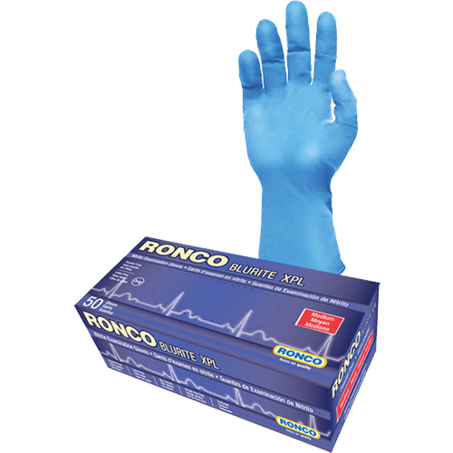 Blurite XPL Examination Gloves, Small, Nitrile, 8-mil, Powder-Free, Blue, Class 2 Nia-Chem Ltd.