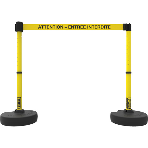 Plus Barrier Post Set, Plastic, 42" H, Yellow Tape, 15' Tape Length Nia-Chem Ltd.