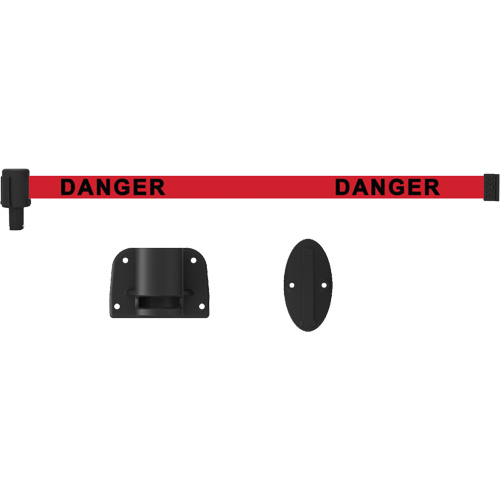 Plus Wall Mount Barrier System, Plastic, Screw Mount, 15', Red Tape Nia-Chem Ltd.
