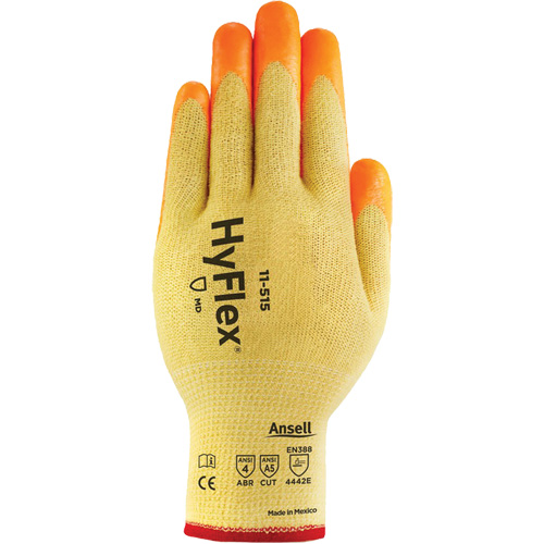 Gants haute visibilit&eacute; r&eacute;sistants aux coupures HyFlex, Taille 6, Calibre 13, Rev&ecirc;tement Mousse de nitrile, Enveloppe en Acier inoxydable/Kevlar/Spandex, ASTM ANSI niveau A5/EN 388 niveau E Nia-Chem Ltd.