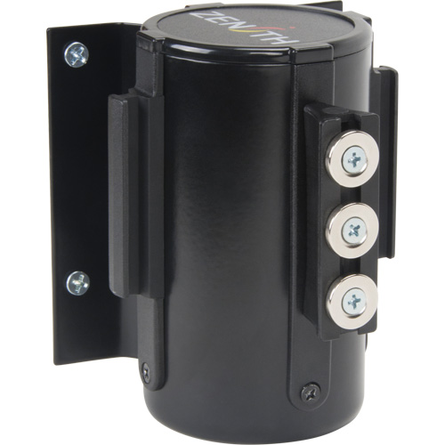 Barri&egrave;re &agrave; fixation murale avec ruban magn&eacute;tique, Acier, Fixation par vis, 12', Ruban Rouge Nia-Chem Ltd.