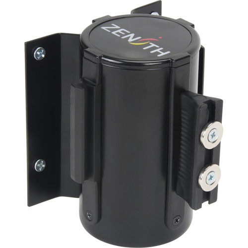 Barri&egrave;re &agrave; fixation murale avec ruban magn&eacute;tique, Acier, Fixation par vis, 7', Ruban Jaune Nia-Chem Ltd.