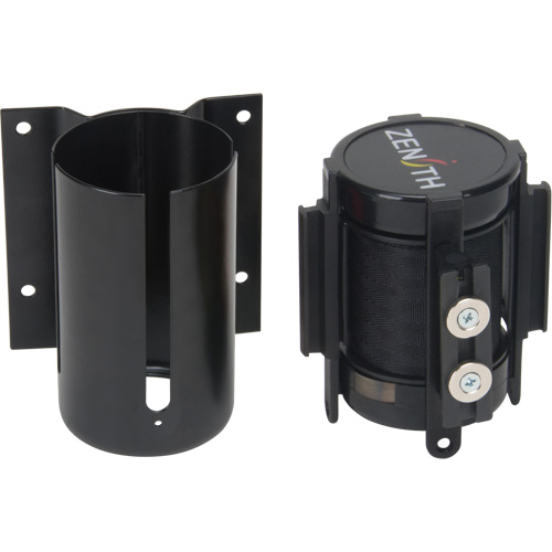 Barri&egrave;re &agrave; fixation murale avec ruban magn&eacute;tique, Acier, Fixation par vis, 7', Ruban Noir Nia-Chem Ltd.