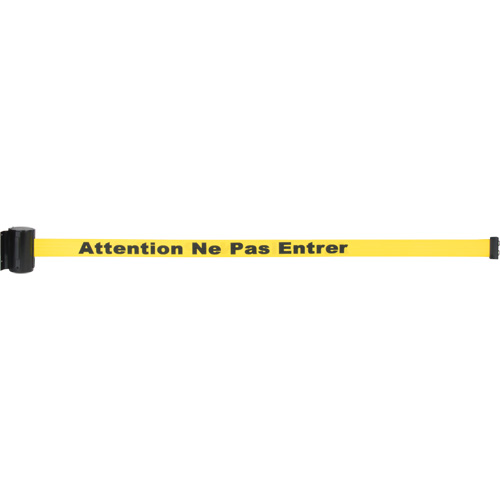 Cassette de ruban magn&eacute;tique pour barri&egrave;re de contr&ocirc;le des foules personnalis&eacute;e, Attention ne pas entrer, 7', Ruban Jaune Nia-Chem Ltd.