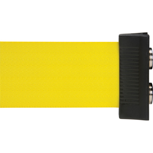 Barri&egrave;re &agrave; fixation murale avec ruban magn&eacute;tique, Acier, Fixation par vis, 7', Ruban Jaune Nia-Chem Ltd.