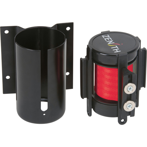 Barri&egrave;re &agrave; fixation murale avec ruban magn&eacute;tique, Acier, Fixation par vis, 7', Ruban Rouge Nia-Chem Ltd.