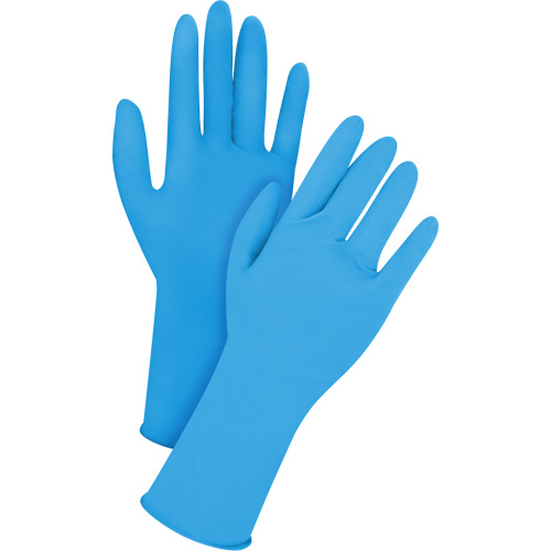 Gants jetables en latex, T-Grand, Latex, 14 mils, Sans poudre, Bleu Nia-Chem Ltd.