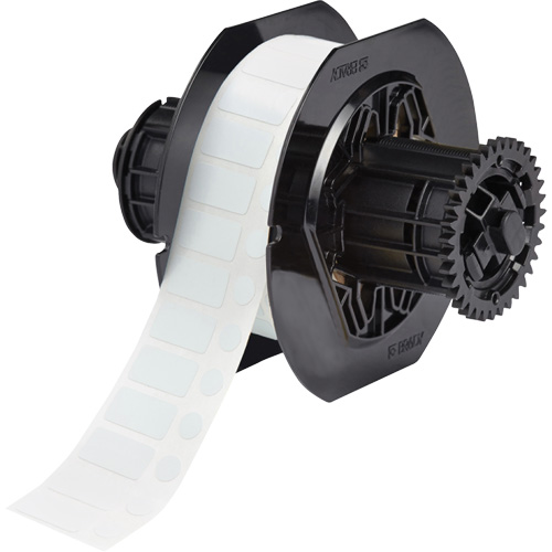 &eacute;tiquettes pour laboratoire et couvercles de flacon r&eacute;sistant aux produits chimiques de s&eacute;rie B33, Polyester, 1" lo x 0,5" h, Blanc Nia-Chem Ltd.