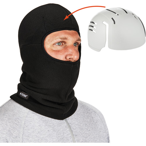 N-Ferno&reg; Zippered Balaclava Face Mask with Bump Cap Insert, Fleece/Polyester, Black Nia-Chem Ltd.