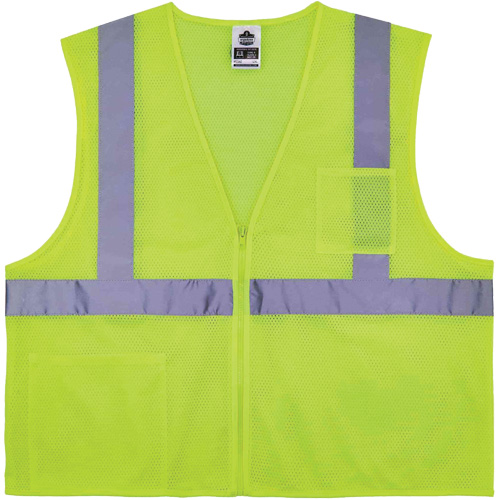 GloWear 8256Z Self-Extinguishing Safety Vest, High Visibility Lime-Yellow, Medium/Small, Polyester Nia-Chem Ltd.