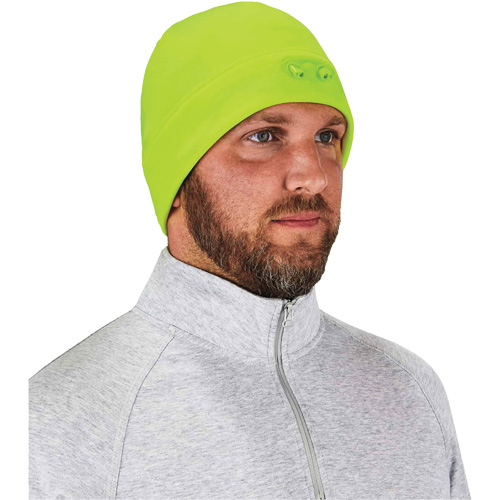 N-Ferno&reg; Skull Cap Beanie Hat with LED Lights, One Size, High-Visibility Lime Green Nia-Chem Ltd.