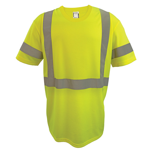 Short Sleeve Safety T-Shirt, Polyester, 2X-Large, High Visibility Lime-Yellow Nia-Chem Ltd.