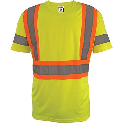 Short Sleeve Safety T-Shirt, Polyester, 2X-Large, High Visibility Lime-Yellow Nia-Chem Ltd.