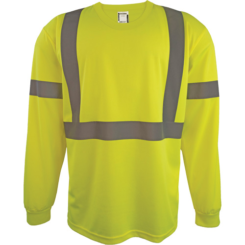 Long Sleeve Safety Shirt, Polyester, 2X-Large, High Visibility Lime-Yellow Nia-Chem Ltd.