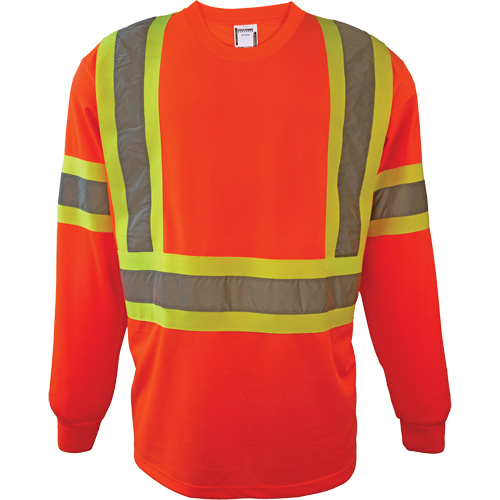 Long Sleeve Safety Shirt, Polyester, 2X-Large, High Visibility Orange Nia-Chem Ltd.