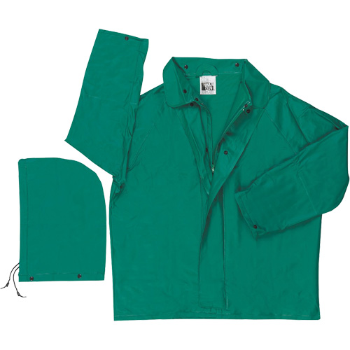 Dominator Limited Flammability Rain Jacket, Polyester/PVC, Large, Green Nia-Chem Ltd.
