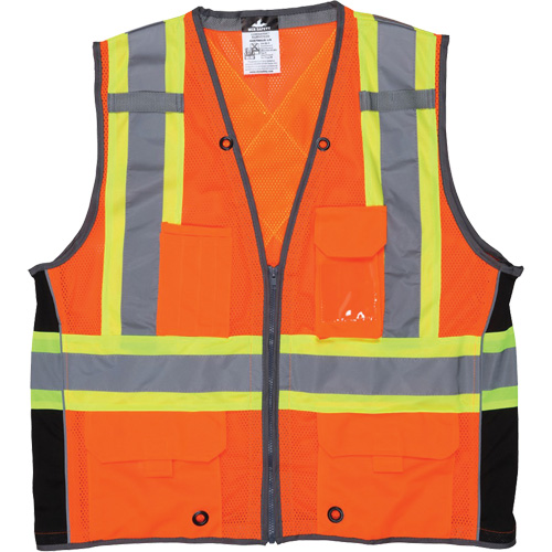 Surveyor Safety Vest, High Visibility Orange, Large, Polyester Nia-Chem Ltd.