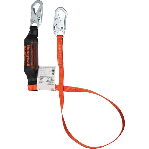 Titan Shock-Absorbing Lanyard, 6', Locking Snap Hook Center, Locking Snap Hook Leg Ends, Polyester Nia-Chem Ltd.