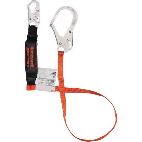 Titan Shock-Absorbing Lanyard, 6', Locking Rebar Hook Center, Locking Snap Hook Leg Ends, Polyester Nia-Chem Ltd.