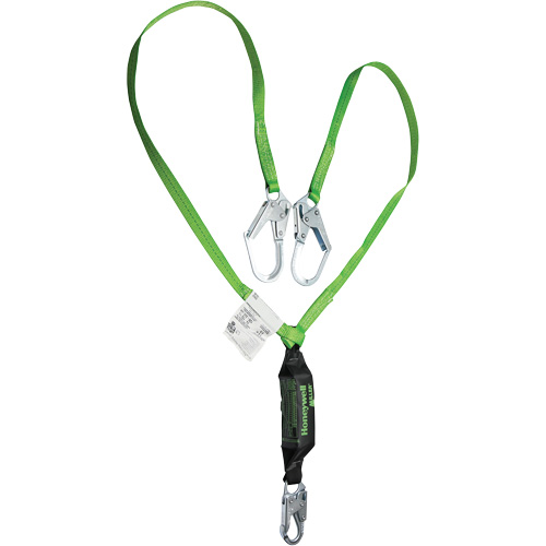 Miller&reg; HP Shock-Absorbing Lanyard, 6', Locking Rebar Hook Center, Locking Snap Hook Leg Ends, Polyester Nia-Chem Ltd.