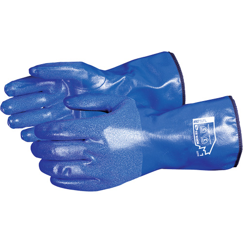 Gants r&eacute;sistants aux produits chimiques North Sea, Taille Petit, 11" lo, Nitrile, Doublure en Molleton, Gant de calibre hiver Nia-Chem Ltd.