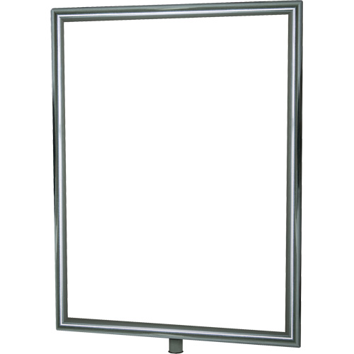 Heavy-Duty Vertical Sign Holder for Classic Posts, Polished Chrome Nia-Chem Ltd.