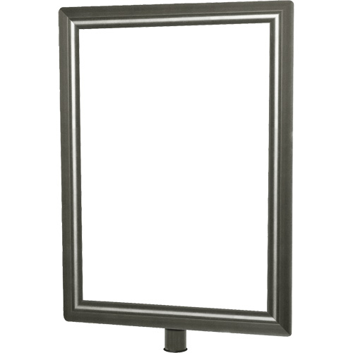 Heavy-Duty Vertical Sign Holder for Classic Posts, Satin Chrome Nia-Chem Ltd.