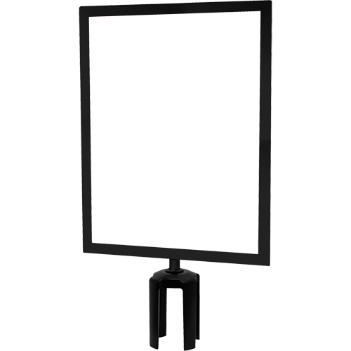Heavy-Duty Horizontal Sign Holder with Tensabarrier&reg; Post Adapter, Black Nia-Chem Ltd.