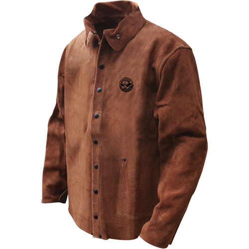 Veste de soudage en cuir fleur de vache refendu Gander Brand, Cuir, 4T-Grand, Brun Nia-Chem Ltd.