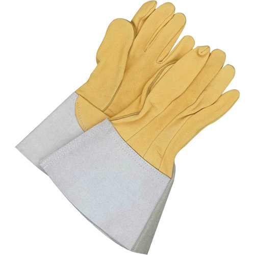 Gants de soudage &agrave; l'arc TIG en cuir de daim retourn&eacute; Gander Brand, Cuir fleur de daim, Taille 8 Nia-Chem Ltd.