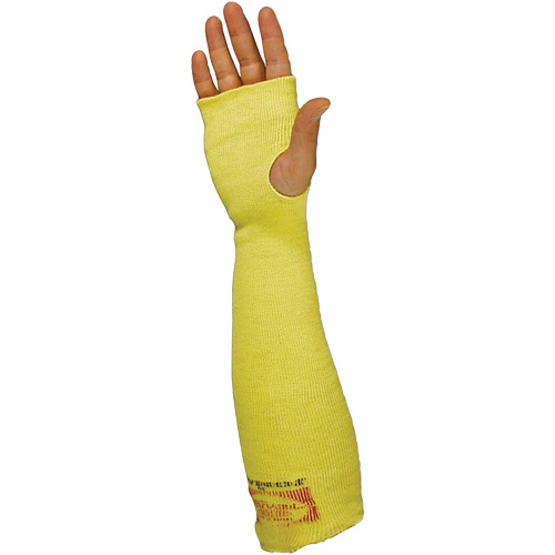 Sleeves with Thumb Hole, Kevlar&reg;, 22", ANSI/ISEA 105 Level 3/EN 388 Level 3, Yellow Nia-Chem Ltd.