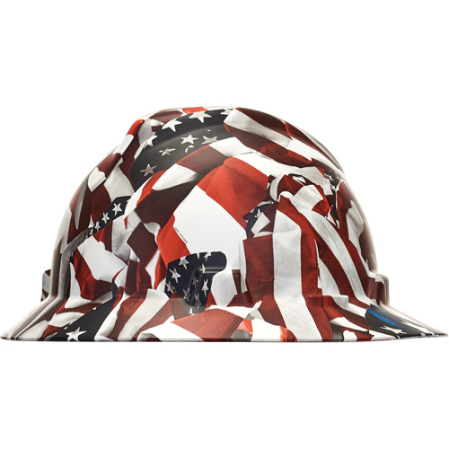 Casque de s&eacute;curit&eacute; &agrave; bordure compl&egrave;te Hydro Dip V-Gard, R&eacute;pond aux normes CSA type 1, Suspension Rochet, Non ventil&eacute; Nia-Chem Ltd.