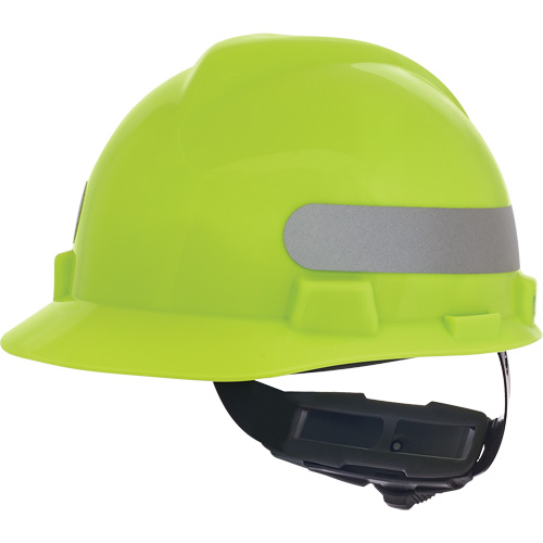 Casque de s&eacute;curit&eacute; &agrave; fentes V-Gard, R&eacute;pond aux normes CSA type 1, Suspension Rochet, Non ventil&eacute; Nia-Chem Ltd.