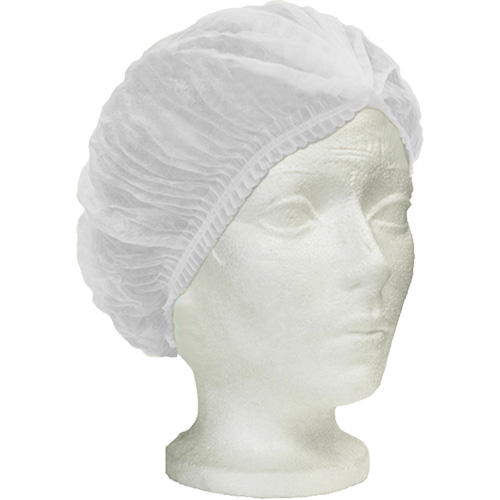 Bonnet bouffant pliss&eacute; Ronco Care, Polypropyl&egrave;ne, 24", Blanc Nia-Chem Ltd.