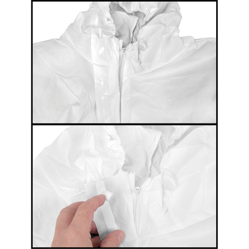 Premium Hooded Coveralls, Small, White, Microporous Nia-Chem Ltd.