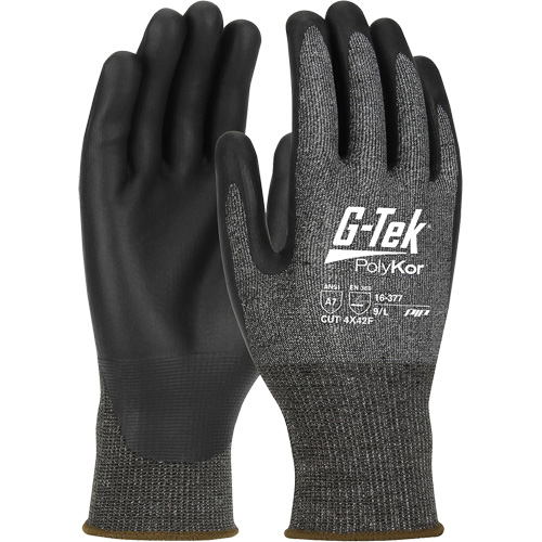 Gants r&eacute;sistants aux coupures G-Tek PolyKor X7, Taille Petit, Calibre 18, Rev&ecirc;tement Polyur&eacute;thane, Enveloppe en Poly&eacute;thyl&egrave;ne, ASTM ANSI niveau A7/EN 388 niveau F Nia-Chem Ltd.