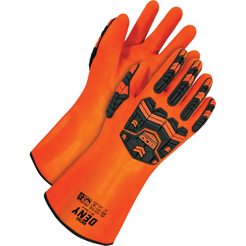 Gants r&eacute;sistants aux produits chimiques Deny, Taille 9, 14" lo, PVC, Doublure en Tissu &eacute;ponge Nia-Chem Ltd.