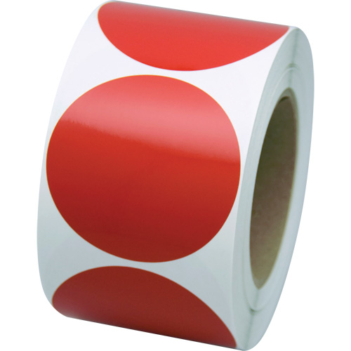 Formes de marquage, Cercle, 3" lo x 3" la, Rouge, Vinyle Nia-Chem Ltd.